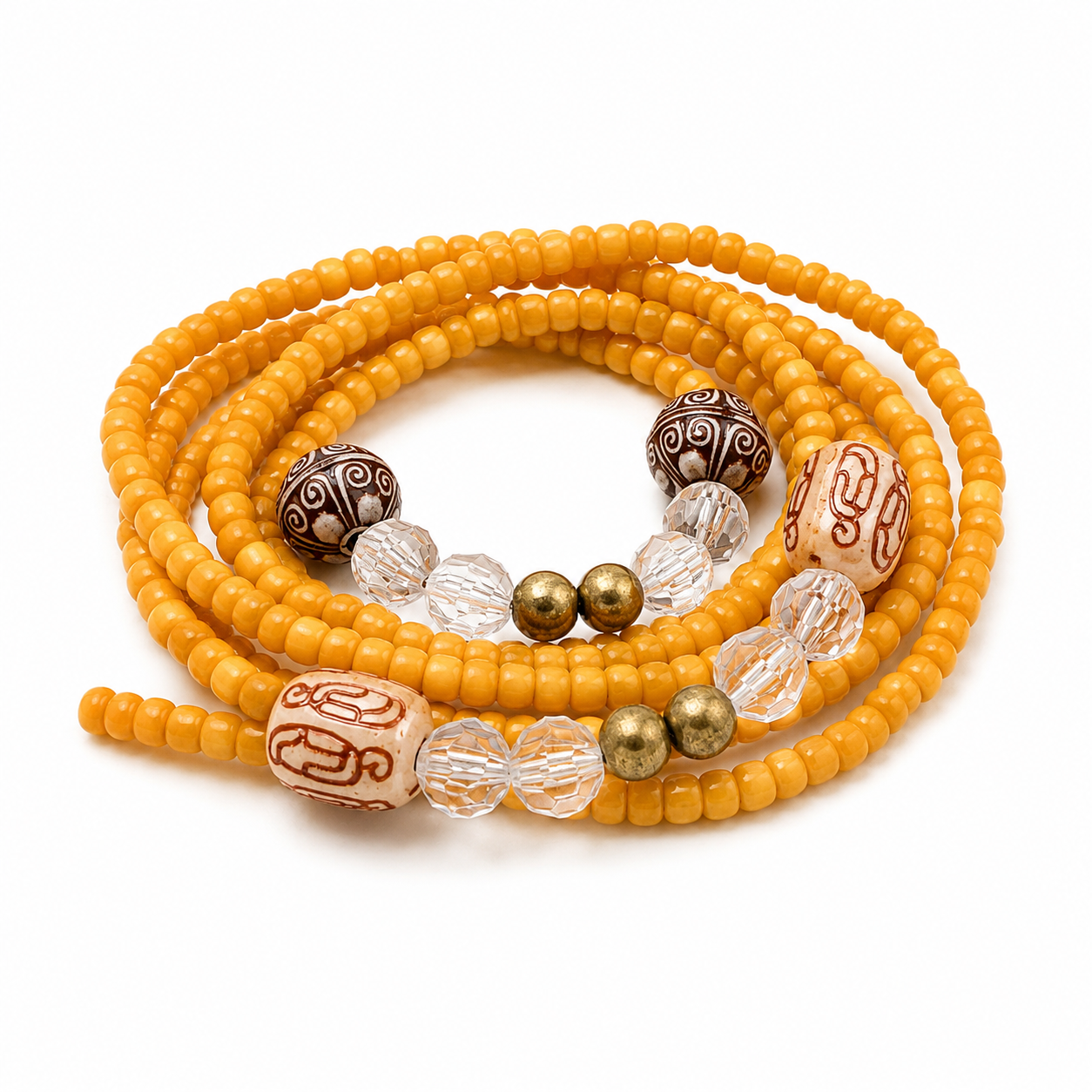 Natural Body Beads – Handmade Tie-On Waist Beads
